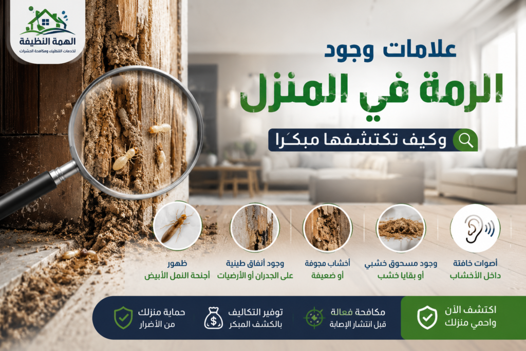 علامات وجود الرمة في المنزل