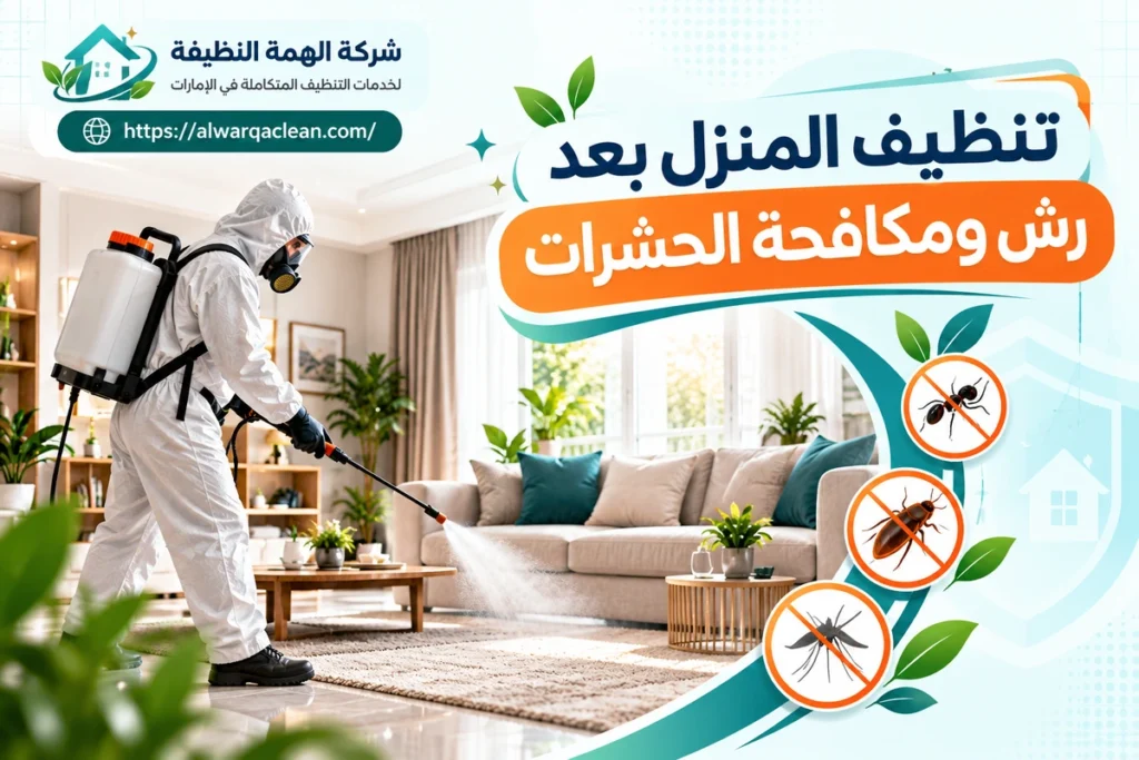 تنظيف المنزل بعد رش ومكافحة الحشرات